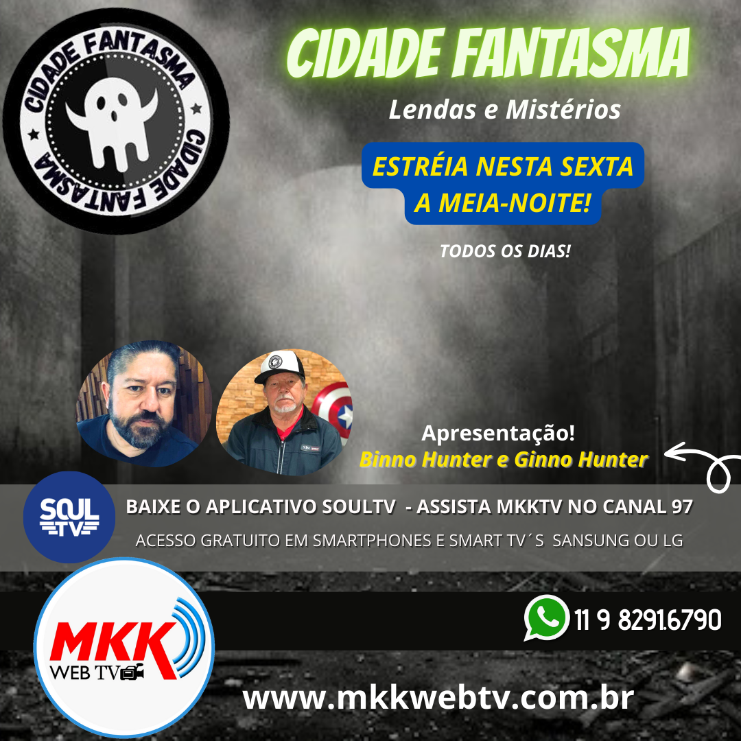 NESTA SEXTA 08.09 ESTRÉIA O PROGRAMA CIDADE FANTASMA